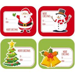 Without Lemons 20 kerst cadeau stickers labels | Kerstlabels 5.8x4.8 cm | 5 Vellen | Set 2 | Feestdagen | Stickers | Sluitstickers | Kerstman | Kerstboom | Rendier | Cadeau | Verpakking | Verzenden |Webshop